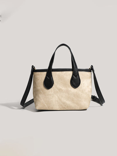 Women's Retro Autumn And Winter Oblique Shoulder Handbag Pu Bucket Bag
