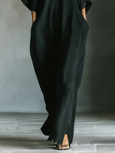 Cotton-Blend Kimono Maxi Dress
