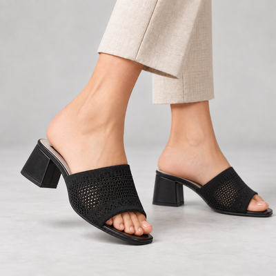 Nina Easy Slip-On Block Heel Slides