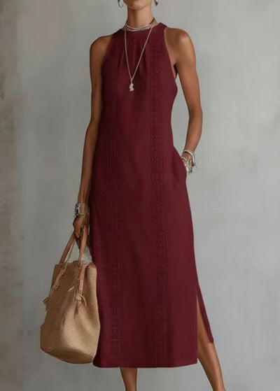Sleeveless Linen Maxi Dress