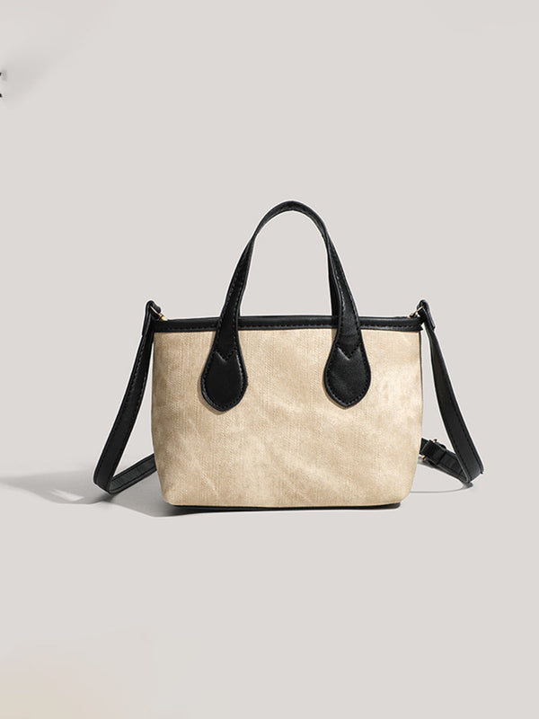 Women's Retro Autumn And Winter Oblique Shoulder Handbag Pu Bucket Bag