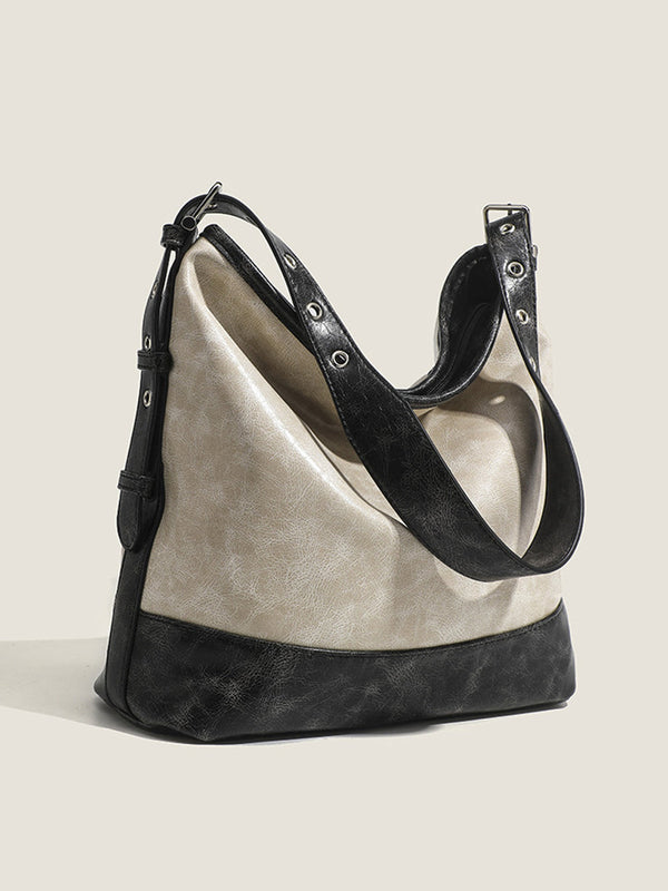 Women's Fashionable Color-block Handbag