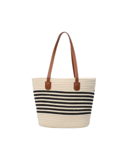 Large Capacity Versatile Single Shoulder Straw Woven Bag Seaside Beach Vacation Bag