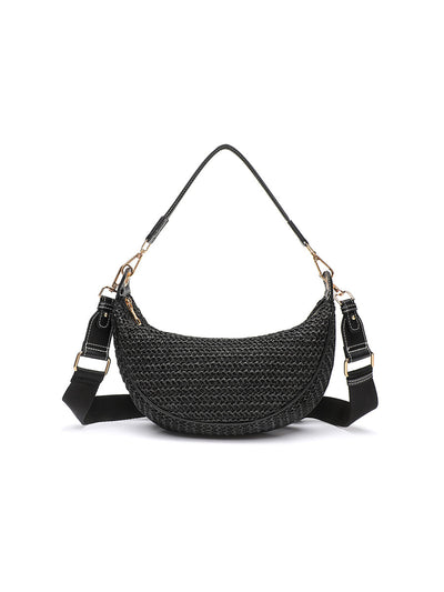 Women's Casual Shoulder Crossbody Bag Woven Underarm Bag