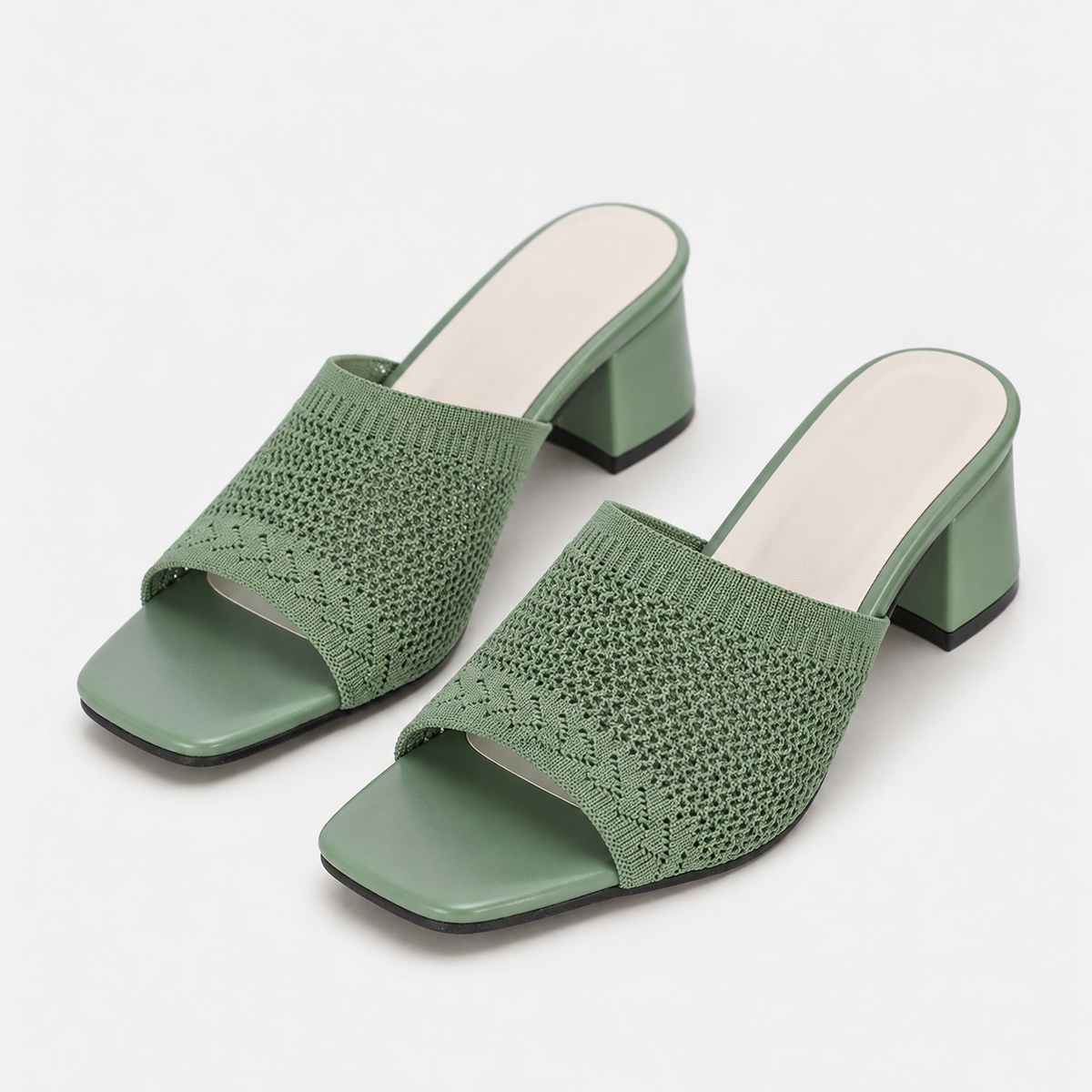 Nina Easy Slip-On Block Heel Slides
