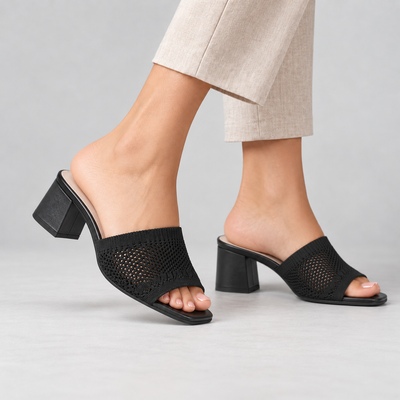 Nina Easy Slip-On Block Heel Slides