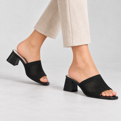Nina Easy Slip-On Block Heel Slides
