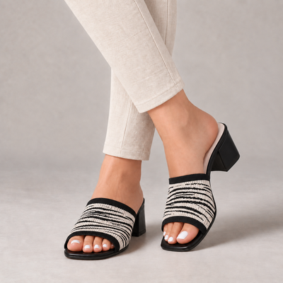 Nina Easy Slip-On Block Heel Slides