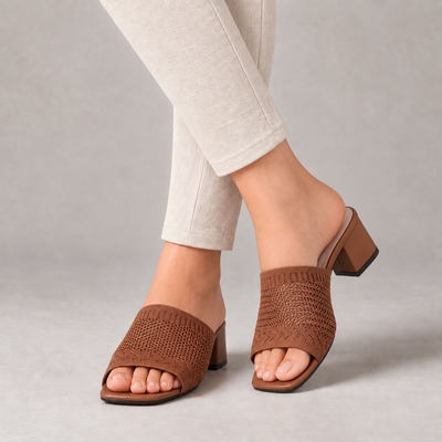 Nina Easy Slip-On Block Heel Slides