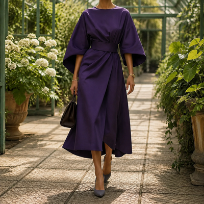 Astrid-Hope Belted Midi Dress